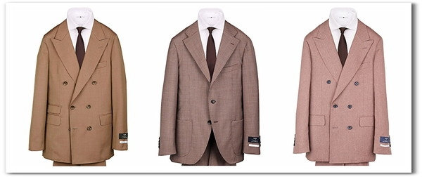 ライトブラウンスーツ
