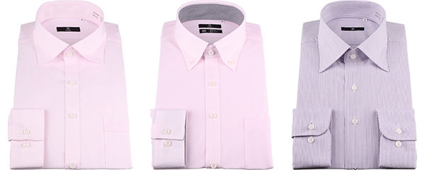 ピンク/ワイン/パープルワイシャツ