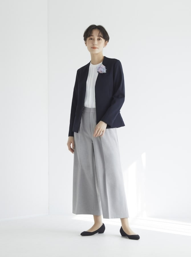 【晴麗(はれ)⁎⁺˳✧༚】n♡line フォーマルスーツ3点セット RUIRUE BOUTIQUE セットアップ ストレッチツイードノーカラー