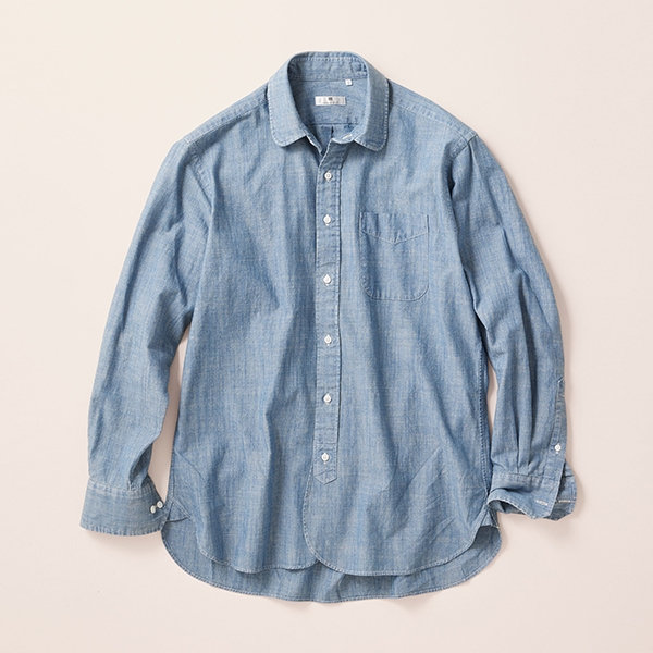 ラウンドカラーワイシャツ