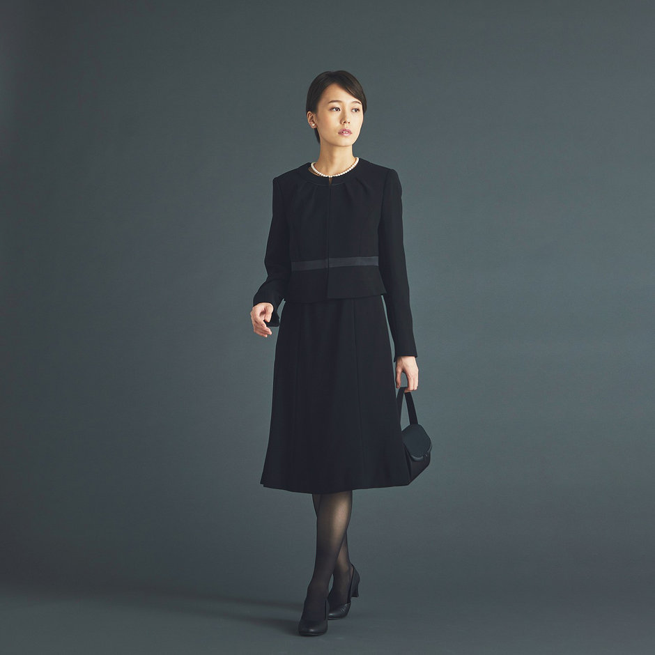 SUITSELECT スーツセレクト スカートスーツ 11号 Ｌ ブラック 黒① セットアップ対応】洗える タイトスカート（スーツスカート