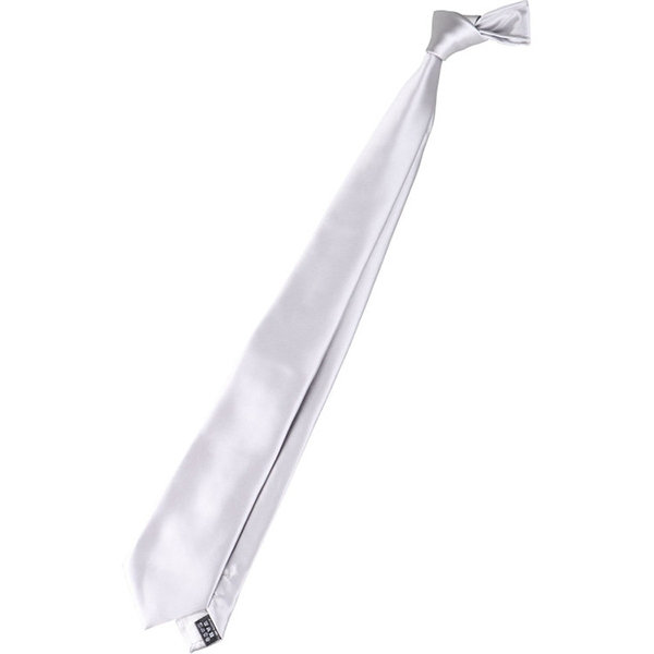 【BL】ポリエステルソリッド結婚式ネクタイ 7.5cm幅/シルバー