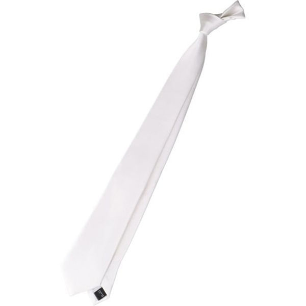 【BL】シルクブレンドソリッド結婚式ネクタイ 7.0cm幅/ホワイト