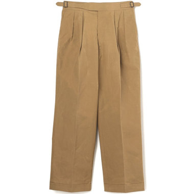 【Take.it.easy】ワイドグルカパンツ/ブラウン/British millerain cotton100%/※裾上げ必要