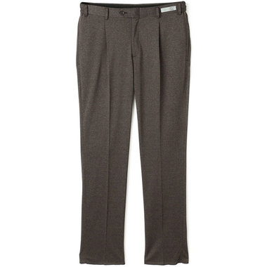 【CLASSICO TAPERED】【春夏】1タックテーパードパンツ/ブラウン/ウエストシャーリング/4S SUSTAINABILITY&ECOLOGY FABRIC/※裾上げ必要