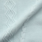 ケーブルハイネックニット/ブルー カラーチップ