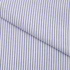 【発送在庫あり】【形態安定】ボタンダウンワイシャツ/ホワイト×ネイビーストライプ カラーチップ