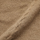 天竺モヘア風タートルニット/ブラウン カラーチップ