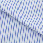 【発送在庫あり】【WEB限定】【BLACK LINE】ホリゾンタルワイドワイシャツ/ホワイト×ネイビーストライプ/「4S」スーパーノンアイロン・ストレッチ カラーチップ