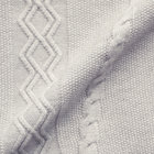 ケーブルハイネックニット/グレー カラーチップ