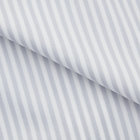 【発送在庫あり】【WEB限定】【BLACK LINE】ワイドカラーワイシャツ/グレー＆ホワイト×ストライプ/「4S」スーパーノンアイロン・ストレッチ カラーチップ