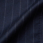 【CLASSICO TAPERED】【秋冬】ピークドラペル2釦スーツ 2タック/ネイビー×ストライプ/MARZOTTO/※裾上げ必要 カラーチップ
