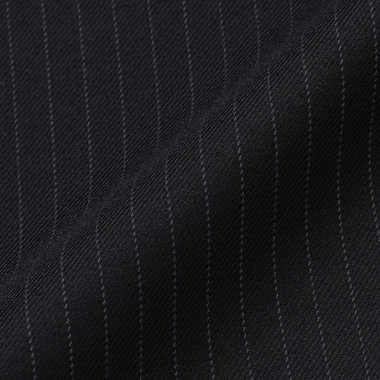 【BLACK LINE】ピークドラペル2釦シングルジャケット/ネイビー×ストライプ/NEW ZEALAND WOOL MIX