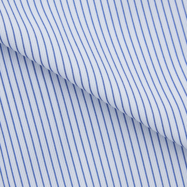 【発送在庫あり】【WEB限定】【BLACK LINE】ボタンダウンワイシャツ/ホワイト×ネイビーストライプ/「4S」スーパーノンアイロン・ストレッチ