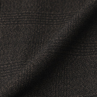 【SLIM TAPERED】【秋冬】2釦シングルスリーピーススーツ 0タック/ブラウン×グレンチェック /ウエストムーブ/4S TAKE OUT SUITS / ※パンツ裾上げ済仕様