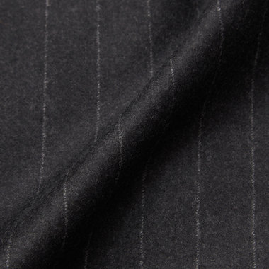 【CLASSICO TAPERED】【秋冬】3釦段返りシングルスーツ 2タック/ダークグレー×ストライプ/ウエストムーブ/MARZOTTO/※裾上げ必要