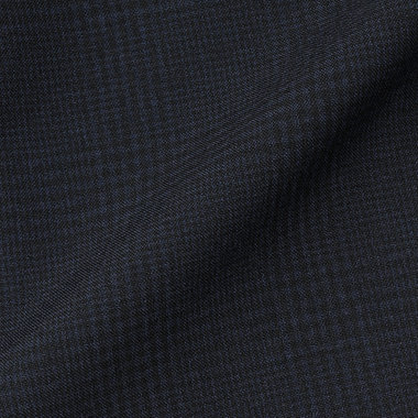 【SLIM TAPERED_2】【春夏】2釦シングルスリーピーススーツ 0タック/ネイビー×チェック/ウエストシャーリング/4S SUSTAINABILITY&ECOLOGY FABRIC/※パンツ裾上げ済仕様