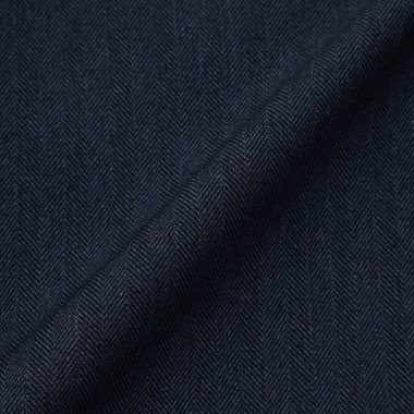 【SLIM TAPERED_2】【秋冬】2釦シングルスリーピーススーツ 0タック/ネイビー×シャドーストライプ/ウエストシャーリング/4S SUSTAINABILITY&ECOLOGY FABRIC/※パンツ裾上げ済仕様