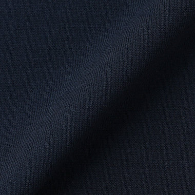 【RBC】コットンブレンドクルーネックニット/ネイビー/マシンウォッシャブル/「UVカット」「接触冷感」