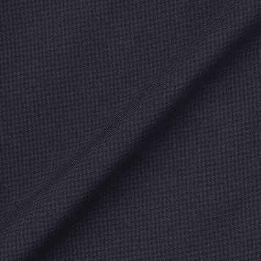 【SLIM TAPERED】【年間】ウォッシャブル0タックテーパードパンツ/ネイビー×ハウンドトゥース/裾上げ済仕様