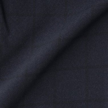 【SLIM TAPERED】【春夏】0タックテーパードパンツ/ネイビー×ウィンドペン/ウエストシャーリング/4S SUSTAINABILITY&ECOLOGY FABRIC「ウォッシャブル」「ストレッチ」/※裾上げ済仕様