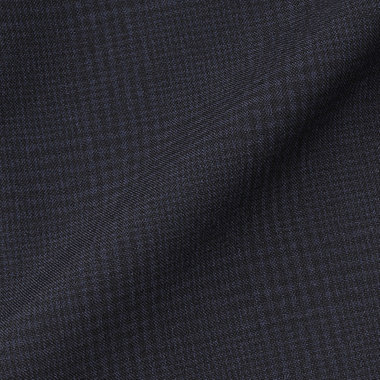 【SLIM TAPERED_2】【春夏】2釦シングルスリーピーススーツ 0タック/ネイビー×チェック/ウエストシャーリング/4S SUSTAINABILITY&ECOLOGY FABRIC/※パンツ裾上げ済仕様