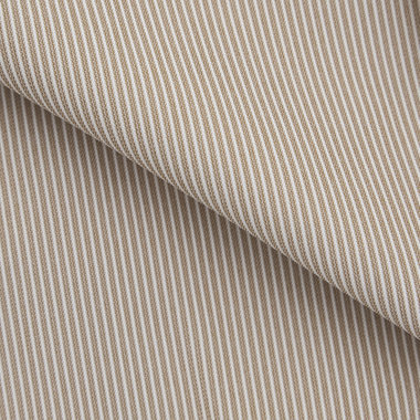 【発送在庫あり】【WEB限定】【BLACK LINE】ボタンダウンワイシャツ/ブラウン×ホワイトストライプ/「4S」スーパーノンアイロン・ストレッチ