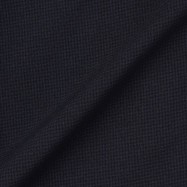 【SLIM TAPERED】【年間】ウォッシャブル0タックテーパードパンツ/ネイビー×ハウンドトゥース/裾上げ済仕様