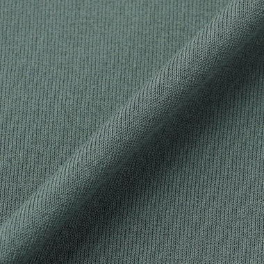 【RBC】【5分袖】コットンブレンドクルーネックニット/グリーン/「マシンウォッシャブル」「UVカット」「接触冷感」