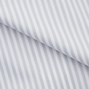 【発送在庫あり】【WEB限定】【BLACK LINE】ワイドカラーワイシャツ/グレー＆ホワイト×ストライプ/「4S」スーパーノンアイロン・ストレッチ