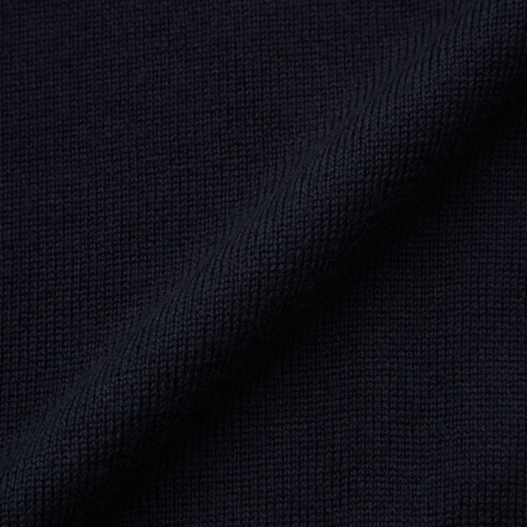 スーツセレクト 【RBC】【秋冬】ウールモックネックニットセーター/ネイビー/ZEGNA BARUFFA/マシンウォッシャブル 紺中間