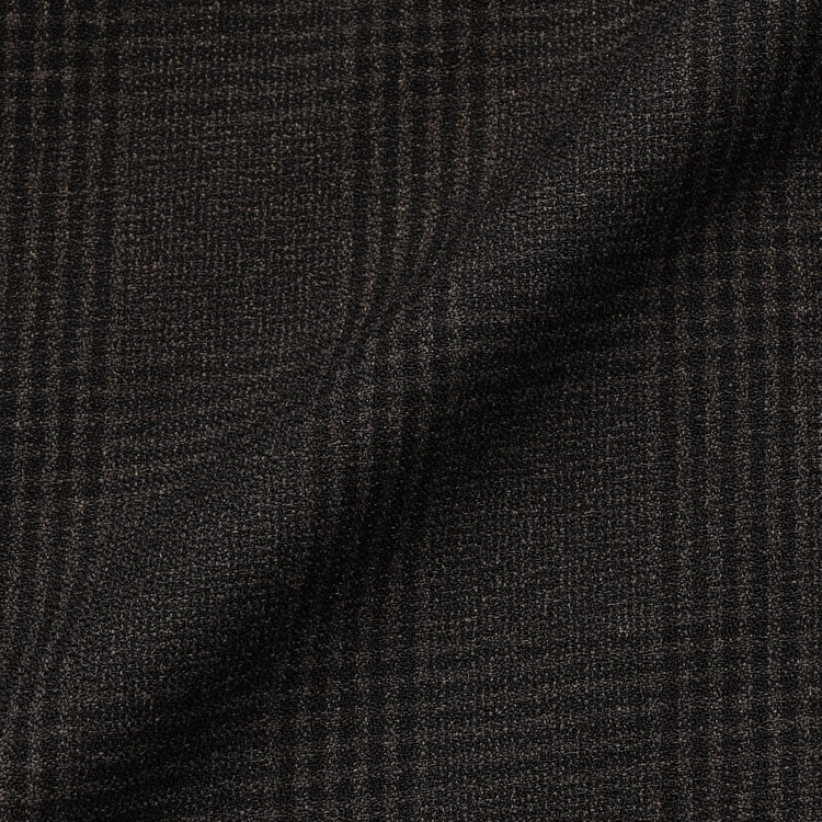 シルバーライン 【CLASSICO TAPERED】【秋冬】2釦シングルスリーピーススーツ 1タックテーパードパンツ/ブラウン×チェック/ウエストムーブ/4S SUSTAINABILITY&ECOLOGY FABRIC/※パンツ裾上げ済仕様 茶中間