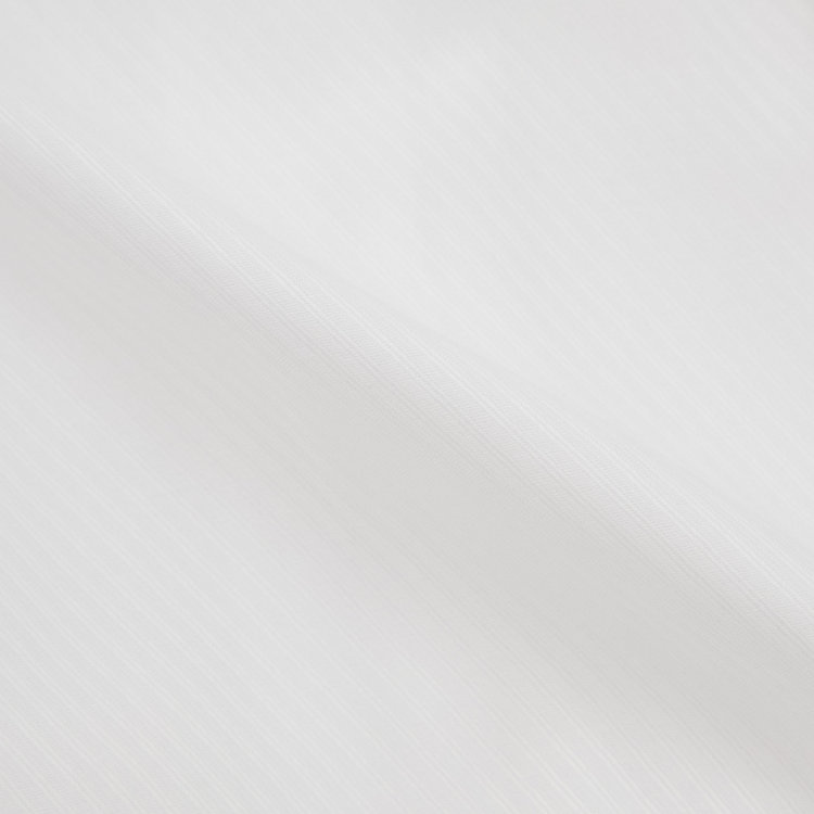 シルバーライン 【SILVER LINE】【形態安定】ワイドカラードレスワイシャツ/ホワイト×ドビーツイル+ダブルカフス(ゴムカフス付) 白