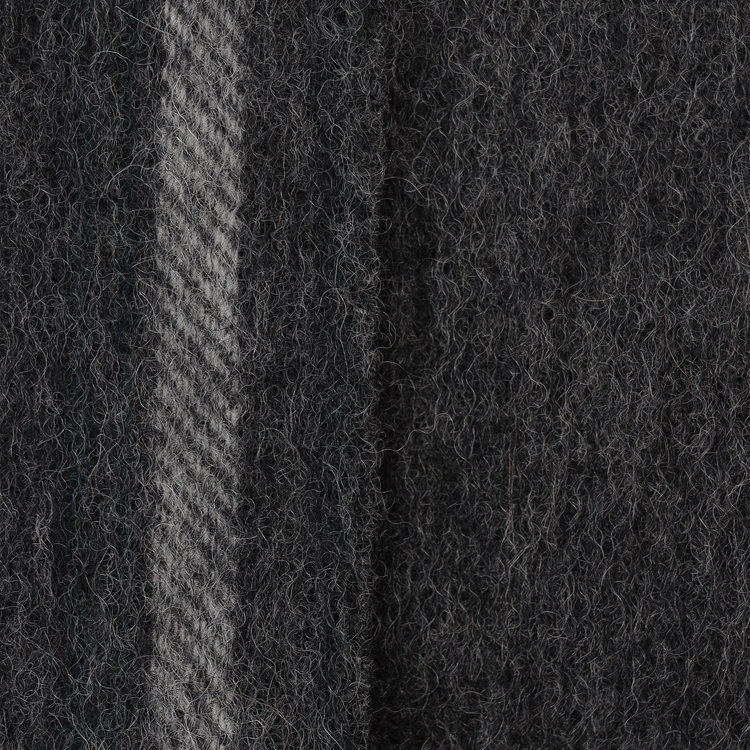 ウールカシミヤマフラー/グレー×チェック/ウォシャブル/30cm