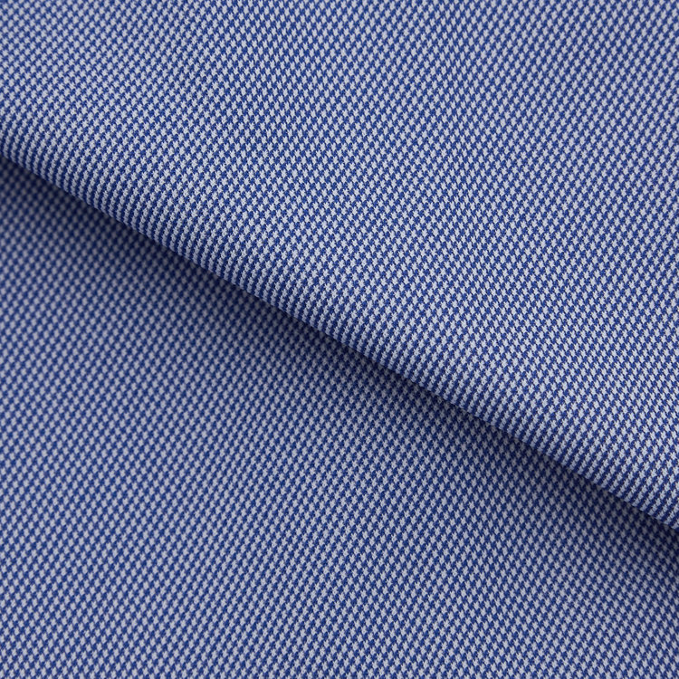 ブラックライン 【発送在庫あり】【WEB限定】【BLACK LINE】ホリゾンタルワイドワイシャツ/ブルー×ドビー/釦・釦付糸：ネイビー/「4S」スーパーノンアイロン・ストレッチ 紺中間