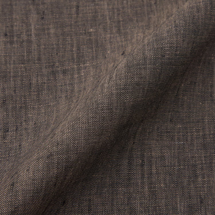 シルバーライン リネンポケットチーフ/ブラウン 茶中間