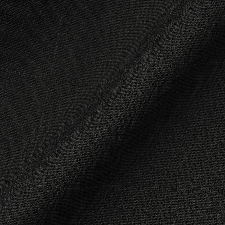 シルバーライン 【CLASSICO TAPERED】【春夏】2釦シングルスリーピーススーツ 1タックテーパードパンツ/ブラック×ウィンドペン/ウエストムーブ/4S SUSTAINABILITY&ECOLOGY FABRIC/※パンツ裾上げ済仕様 黒