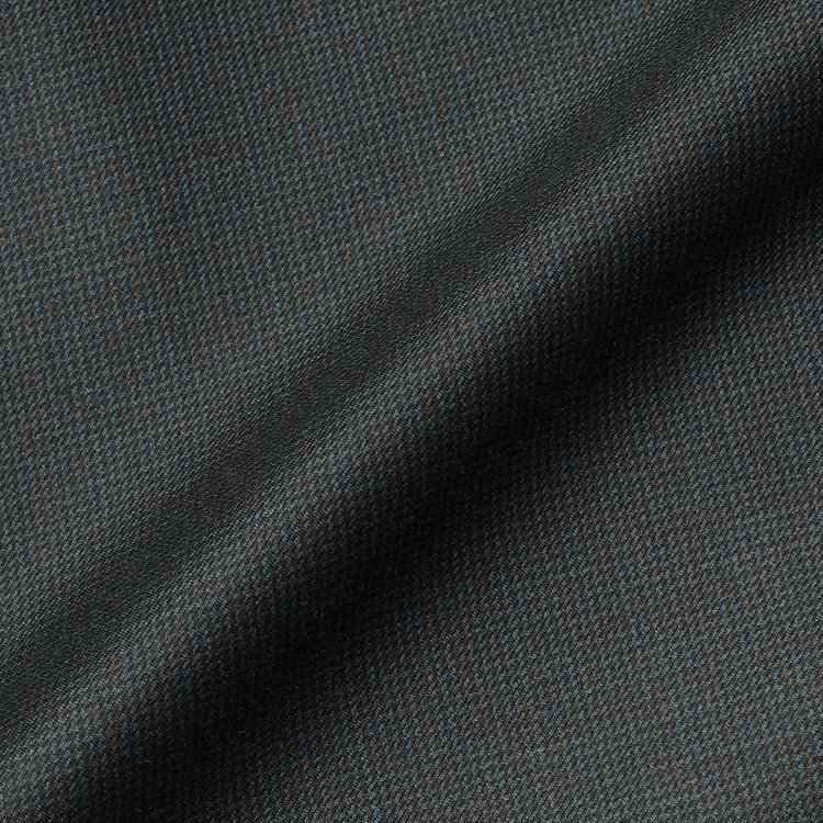 シルバーライン 【CLASSICO TAPERED】【秋冬】2釦シングルスーツ 1タック/ダークグリーン ×メランジ調ハウンドトゥース柄/ウエストムーブ/Ermenegildo Zegna Traveller /※裾上げ必要 緑濃色