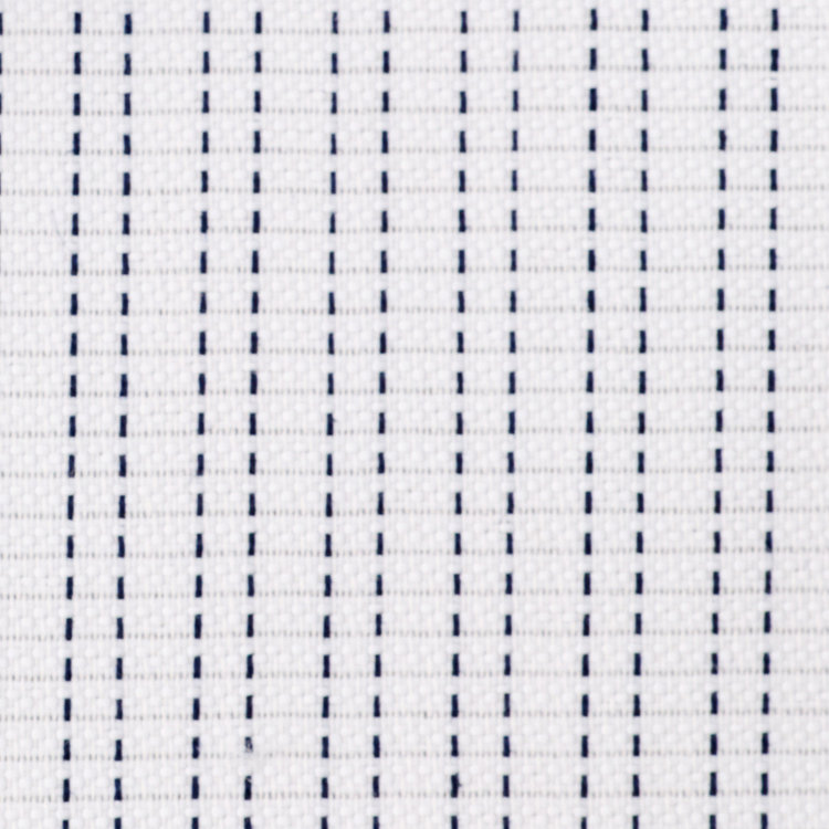 スーツセレクト 【国内縫製】【パターンオーダー】【形態安定】ワイシャツ/ホワイト×ストライプ/吸水速乾/接触冷感(POLYESTER75%/COTTON25%/) 白