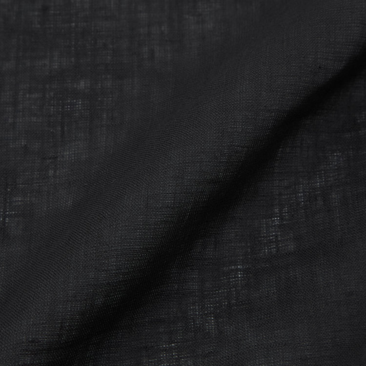 シルバーライン リネンポケットチーフ/ブラック 黒