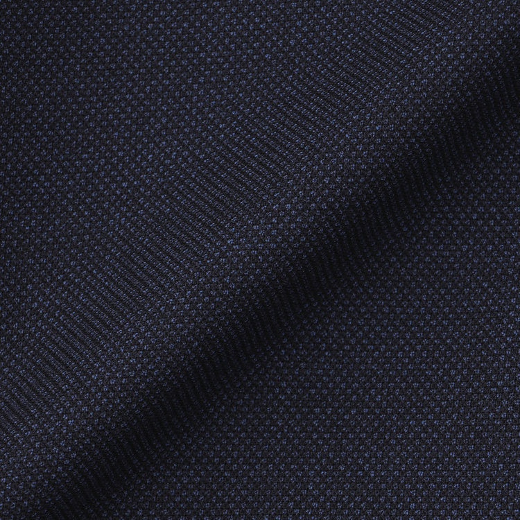 ブラックライン 【SLIM TAPERED_2】【秋冬】2釦シングルスーツ 0タック/ネイビー×バーズアイ/ウエストシャーリング/4S SUSTAINABILITY&ECOLOGY FABRIC/※パンツ裾上げ済仕様 紺中間