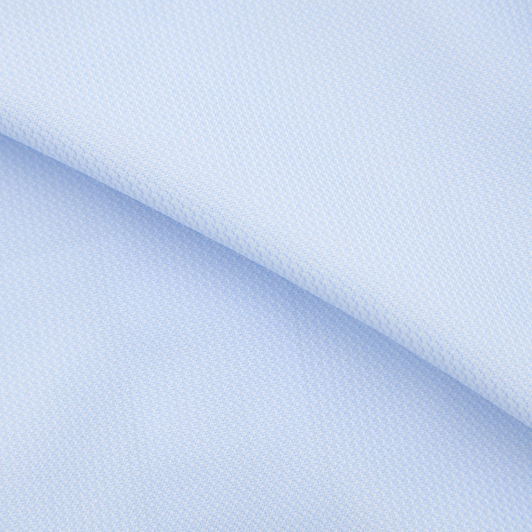 ブラックライン 【発送在庫あり】【WEB限定】【BLACK LINE】ワイドカラーワイシャツ/ブルー×ドビー/「4S」スーパーノンアイロン・ストレッチ 青中間