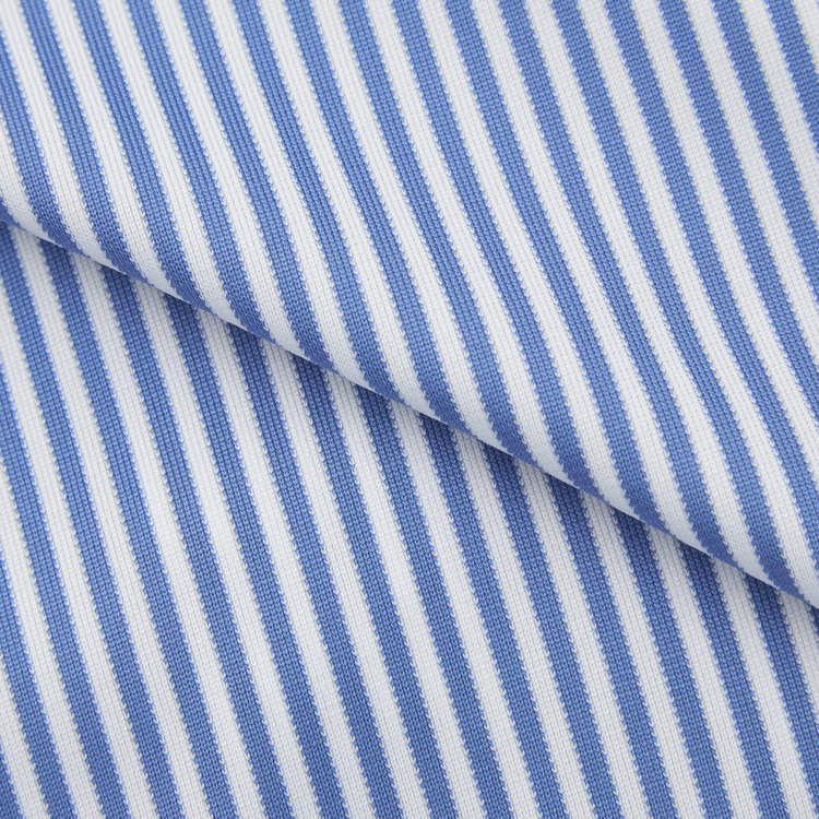 ブラックライン 【発送在庫あり】【WEB限定】【BLACK LINE】ホリゾンタルワイドワイシャツ/ネイビー＆ホワイト×ストライプ/「4S」スーパーノンアイロン・ストレッチ 白