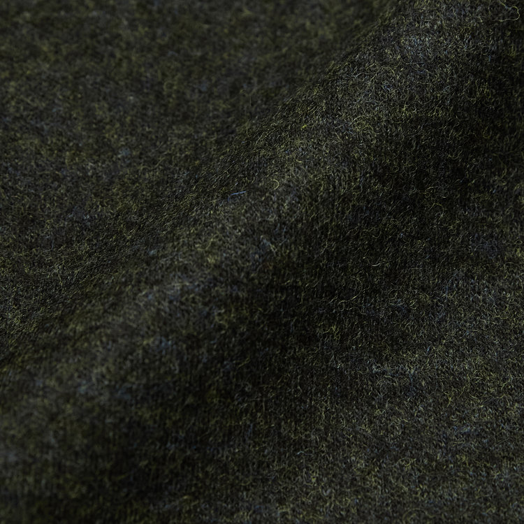 シルバーライン 【Take.it.easy】3釦段返りジャケット/カーキ×フランネルニット 緑濃色