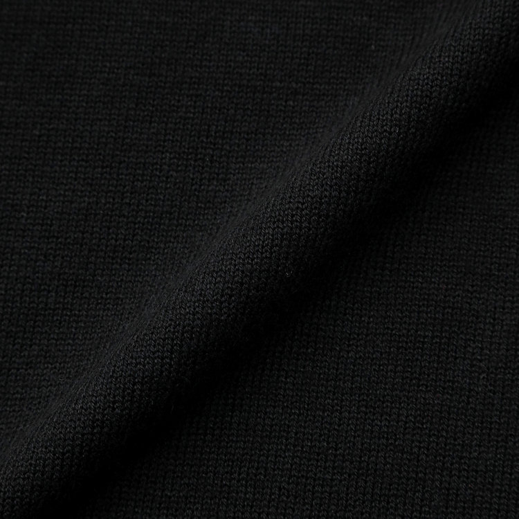 シルバーライン 天竺ハイネックニット/ブラック 黒