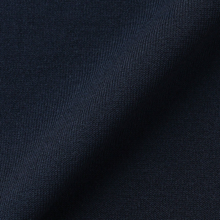 スーツセレクト 【RBC】コットンブレンドクルーネックニット/ネイビー/マシンウォッシャブル/「UVカット」「接触冷感」 紺中間