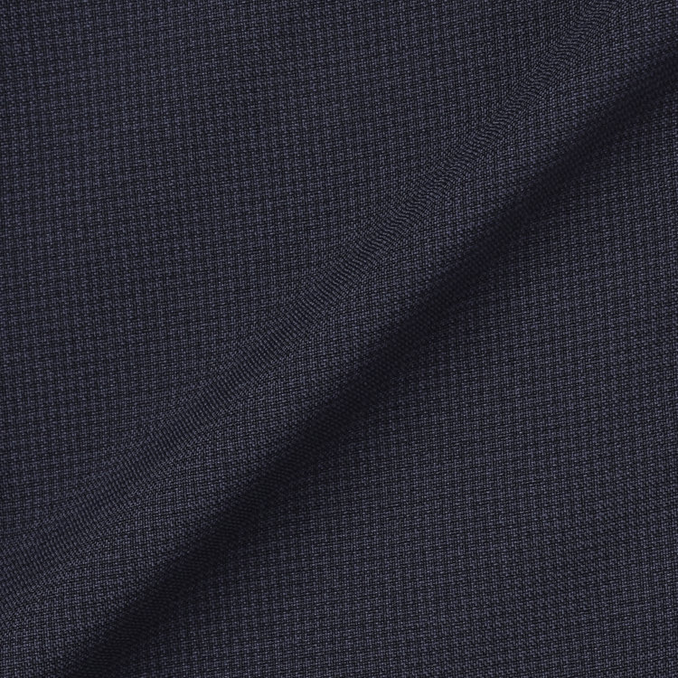 ブラックライン 【SLIM TAPERED】【年間】ウォッシャブル0タックテーパードパンツ/ネイビー×ハウンドトゥース/裾上げ済仕様 紺中間