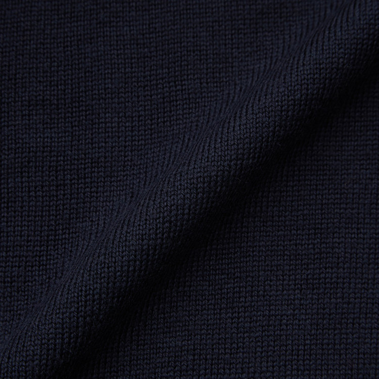 スーツセレクト 【発送在庫あり】【RBC】【秋冬】ウールタートルネックニットセーター/ネイビー/ZEGNA BARUFFA/マシンウォッシャブル 紺中間