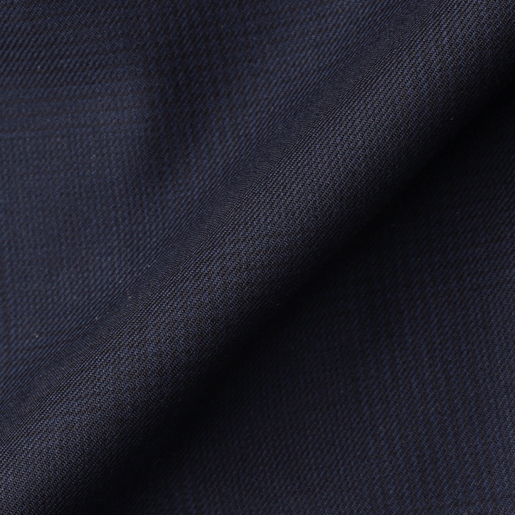 シルバーライン 【CLASSICO TAPERED】【春夏】1タックテーパードパンツ/ネイビー×グレンチェック/ウエストムーブ/※裾上げ必要 紺濃色