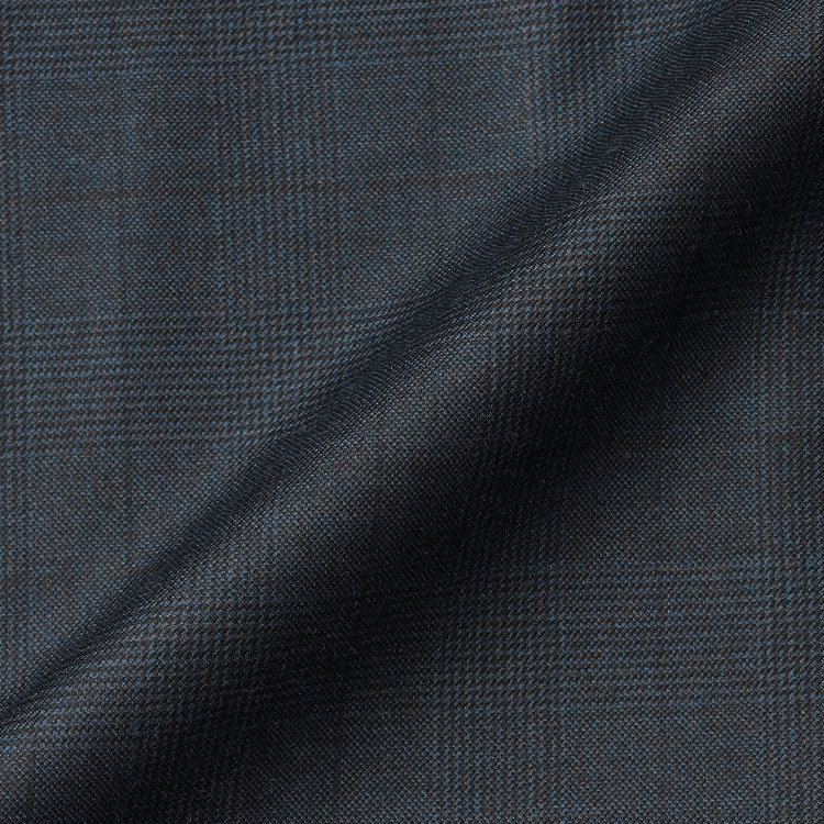 シルバーライン 【先行予約】【CLASSICO TAPERED】【秋冬】2釦シングルスーツ 1タック/ダークグリーン×メランジ調グレンチェック柄/ウエストムーブ/Ermenegildo Zegna Traveller/※裾上げ必要 緑濃色